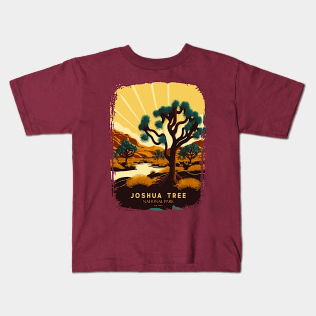 Joshua Tree National Park Kids T-Shirt by Wintrly